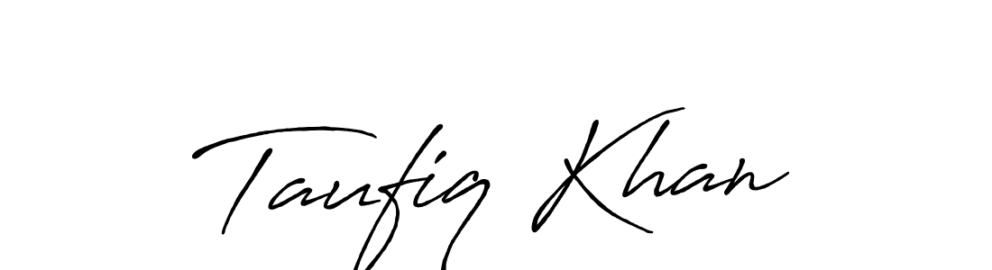 Antro_Vectra_Bolder is a professional signature style that is perfect for those who want to add a touch of class to their signature. It is also a great choice for those who want to make their signature more unique. Get Taufiq Khan name to fancy signature for free. Taufiq Khan signature style 7 images and pictures png