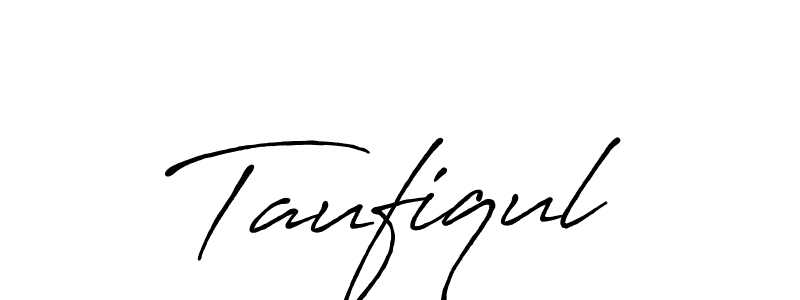 Make a beautiful signature design for name Taufiqul. With this signature (Antro_Vectra_Bolder) style, you can create a handwritten signature for free. Taufiqul signature style 7 images and pictures png