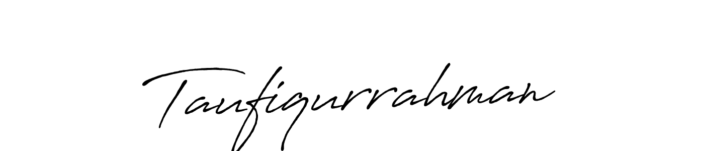 How to make Taufiqurrahman name signature. Use Antro_Vectra_Bolder style for creating short signs online. This is the latest handwritten sign. Taufiqurrahman signature style 7 images and pictures png