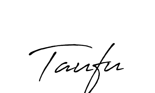 Taufu stylish signature style. Best Handwritten Sign (Antro_Vectra_Bolder) for my name. Handwritten Signature Collection Ideas for my name Taufu. Taufu signature style 7 images and pictures png