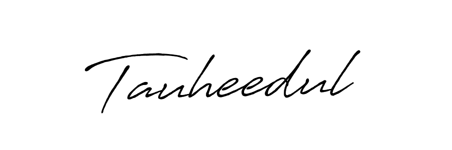 Create a beautiful signature design for name Tauheedul. With this signature (Antro_Vectra_Bolder) fonts, you can make a handwritten signature for free. Tauheedul signature style 7 images and pictures png