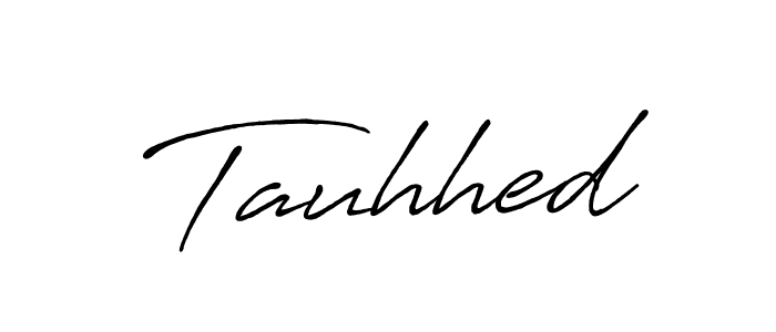 Use a signature maker to create a handwritten signature online. With this signature software, you can design (Antro_Vectra_Bolder) your own signature for name Tauhhed. Tauhhed signature style 7 images and pictures png