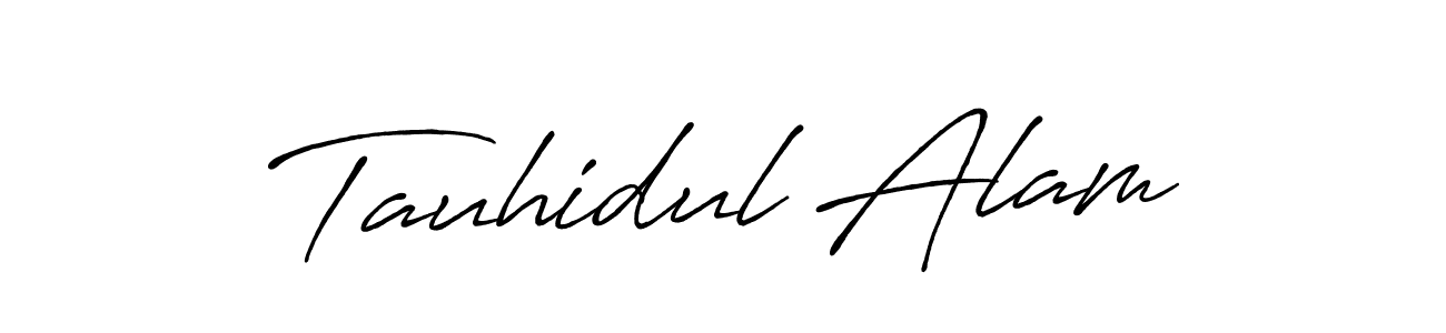 Tauhidul Alam stylish signature style. Best Handwritten Sign (Antro_Vectra_Bolder) for my name. Handwritten Signature Collection Ideas for my name Tauhidul Alam. Tauhidul Alam signature style 7 images and pictures png