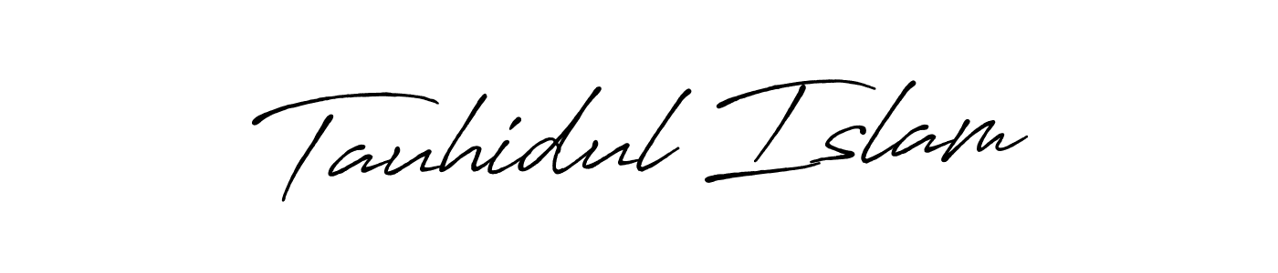Make a beautiful signature design for name Tauhidul Islam. With this signature (Antro_Vectra_Bolder) style, you can create a handwritten signature for free. Tauhidul Islam signature style 7 images and pictures png