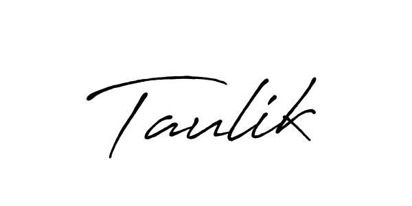 The best way (Antro_Vectra_Bolder) to make a short signature is to pick only two or three words in your name. The name Taulik include a total of six letters. For converting this name. Taulik signature style 7 images and pictures png