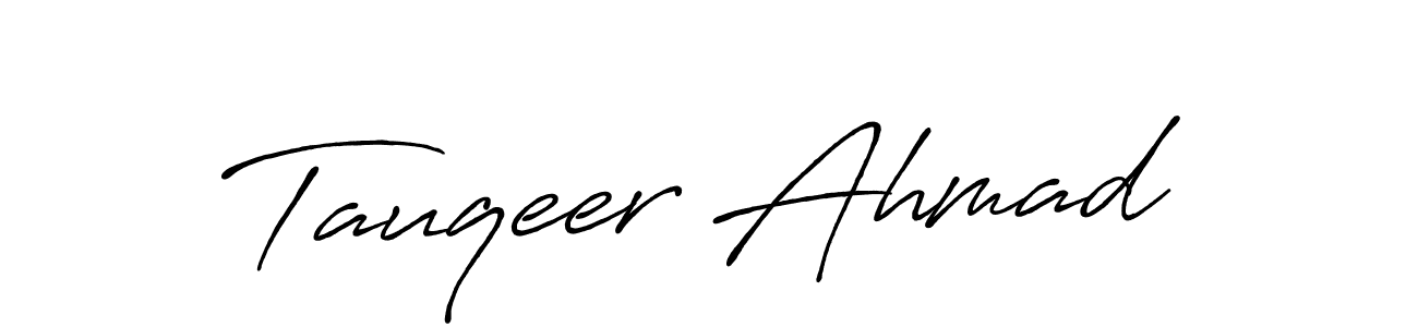 How to make Tauqeer Ahmad signature? Antro_Vectra_Bolder is a professional autograph style. Create handwritten signature for Tauqeer Ahmad name. Tauqeer Ahmad signature style 7 images and pictures png