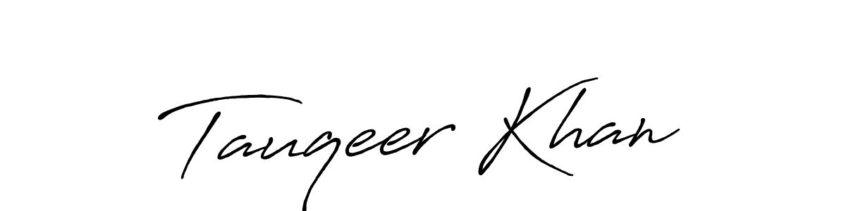 How to make Tauqeer Khan signature? Antro_Vectra_Bolder is a professional autograph style. Create handwritten signature for Tauqeer Khan name. Tauqeer Khan signature style 7 images and pictures png