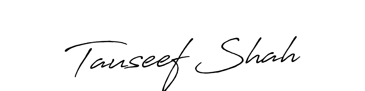 Design your own signature with our free online signature maker. With this signature software, you can create a handwritten (Antro_Vectra_Bolder) signature for name Tauseef Shah. Tauseef Shah signature style 7 images and pictures png