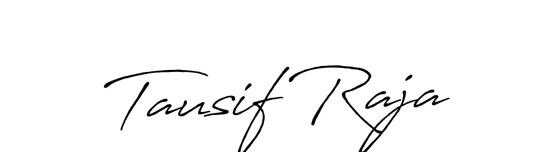 How to make Tausif Raja signature? Antro_Vectra_Bolder is a professional autograph style. Create handwritten signature for Tausif Raja name. Tausif Raja signature style 7 images and pictures png