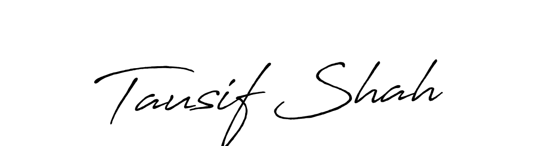 How to make Tausif Shah signature? Antro_Vectra_Bolder is a professional autograph style. Create handwritten signature for Tausif Shah name. Tausif Shah signature style 7 images and pictures png