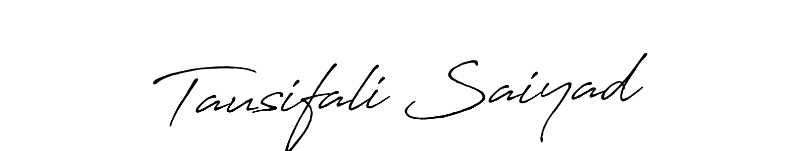 Make a beautiful signature design for name Tausifali Saiyad. With this signature (Antro_Vectra_Bolder) style, you can create a handwritten signature for free. Tausifali Saiyad signature style 7 images and pictures png