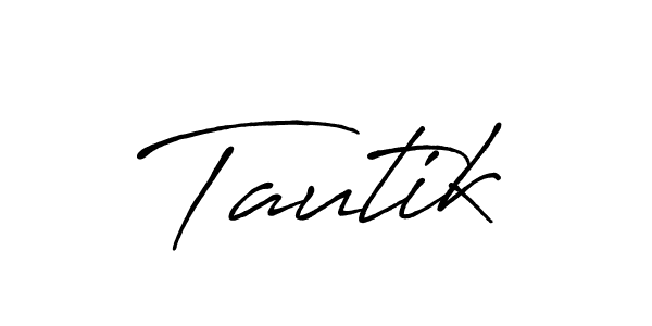 Make a beautiful signature design for name Tautik. With this signature (Antro_Vectra_Bolder) style, you can create a handwritten signature for free. Tautik signature style 7 images and pictures png