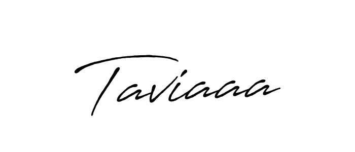 Use a signature maker to create a handwritten signature online. With this signature software, you can design (Antro_Vectra_Bolder) your own signature for name Taviaaa. Taviaaa signature style 7 images and pictures png