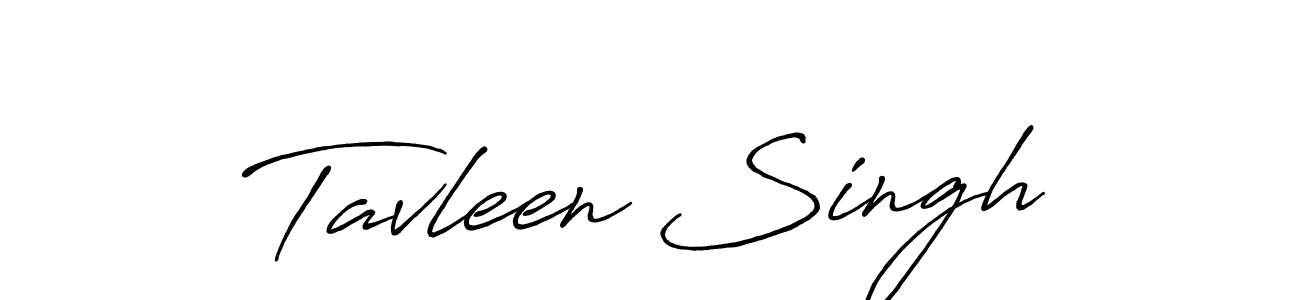 Make a beautiful signature design for name Tavleen Singh. With this signature (Antro_Vectra_Bolder) style, you can create a handwritten signature for free. Tavleen Singh signature style 7 images and pictures png