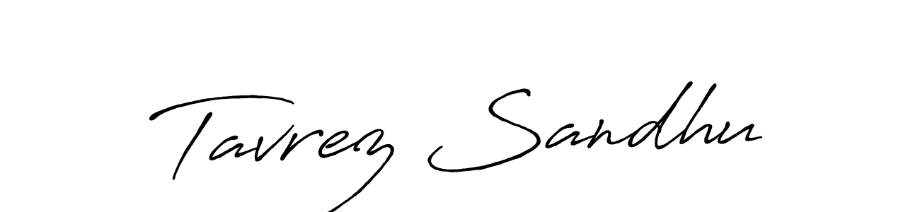 Make a beautiful signature design for name Tavrez Sandhu. With this signature (Antro_Vectra_Bolder) style, you can create a handwritten signature for free. Tavrez Sandhu signature style 7 images and pictures png