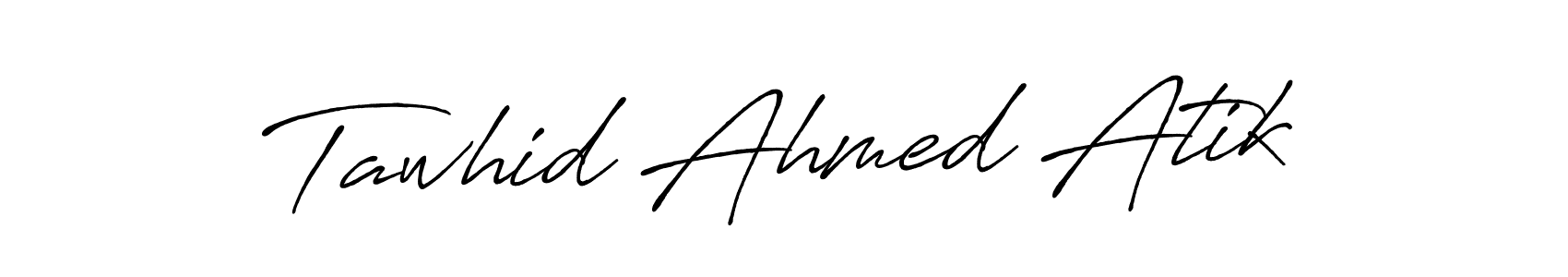 Antro_Vectra_Bolder is a professional signature style that is perfect for those who want to add a touch of class to their signature. It is also a great choice for those who want to make their signature more unique. Get Tawhid Ahmed Atik name to fancy signature for free. Tawhid Ahmed Atik signature style 7 images and pictures png