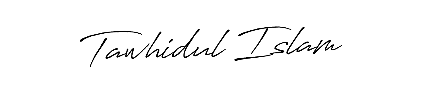 The best way (Antro_Vectra_Bolder) to make a short signature is to pick only two or three words in your name. The name Tawhidul Islam include a total of six letters. For converting this name. Tawhidul Islam signature style 7 images and pictures png