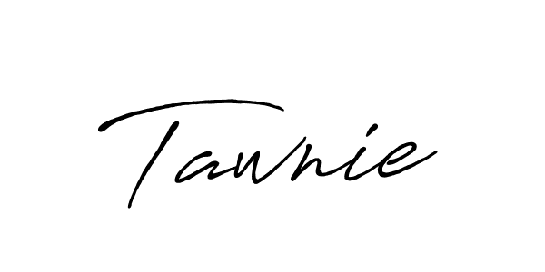 Tawnie stylish signature style. Best Handwritten Sign (Antro_Vectra_Bolder) for my name. Handwritten Signature Collection Ideas for my name Tawnie. Tawnie signature style 7 images and pictures png