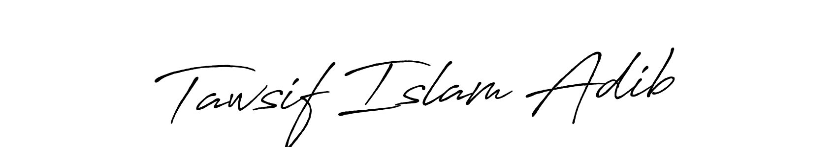 How to make Tawsif Islam Adib name signature. Use Antro_Vectra_Bolder style for creating short signs online. This is the latest handwritten sign. Tawsif Islam Adib signature style 7 images and pictures png