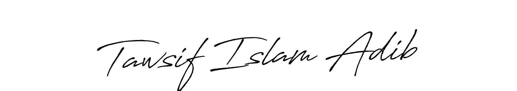 How to make Tawsif Islam Adib name signature. Use Antro_Vectra_Bolder style for creating short signs online. This is the latest handwritten sign. Tawsif Islam Adib signature style 7 images and pictures png