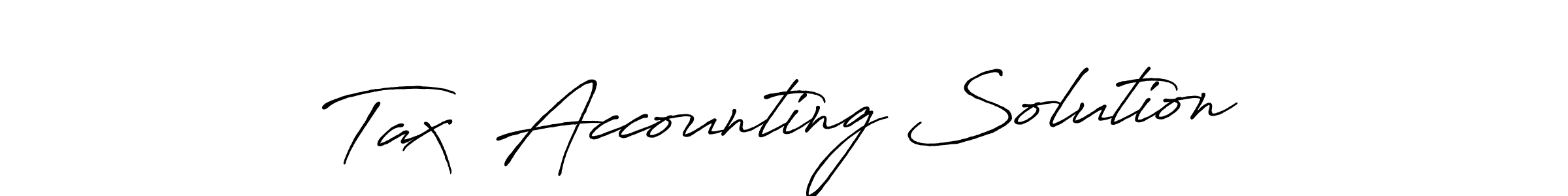The best way (Antro_Vectra_Bolder) to make a short signature is to pick only two or three words in your name. The name Tax  Accounting Solution include a total of six letters. For converting this name. Tax  Accounting Solution signature style 7 images and pictures png
