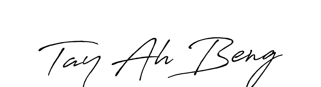 Create a beautiful signature design for name Tay Ah Beng. With this signature (Antro_Vectra_Bolder) fonts, you can make a handwritten signature for free. Tay Ah Beng signature style 7 images and pictures png