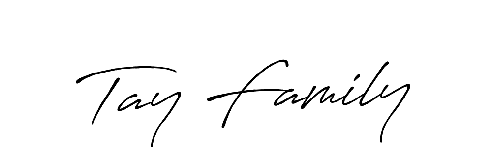 Make a beautiful signature design for name Tay Family. With this signature (Antro_Vectra_Bolder) style, you can create a handwritten signature for free. Tay Family signature style 7 images and pictures png