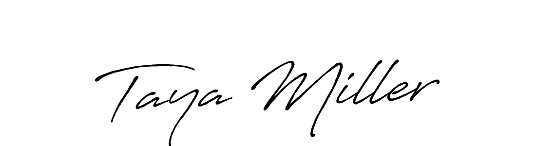 You should practise on your own different ways (Antro_Vectra_Bolder) to write your name (Taya Miller) in signature. don't let someone else do it for you. Taya Miller signature style 7 images and pictures png