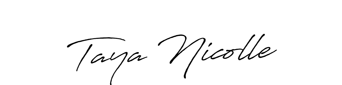 Antro_Vectra_Bolder is a professional signature style that is perfect for those who want to add a touch of class to their signature. It is also a great choice for those who want to make their signature more unique. Get Taya Nicolle name to fancy signature for free. Taya Nicolle signature style 7 images and pictures png