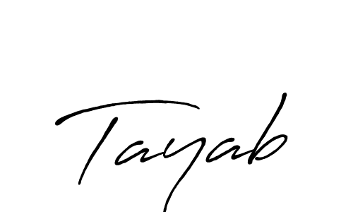 Use a signature maker to create a handwritten signature online. With this signature software, you can design (Antro_Vectra_Bolder) your own signature for name Tayab. Tayab signature style 7 images and pictures png