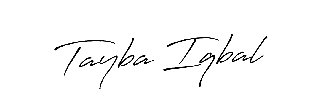 Similarly Antro_Vectra_Bolder is the best handwritten signature design. Signature creator online .You can use it as an online autograph creator for name Tayba Iqbal. Tayba Iqbal signature style 7 images and pictures png