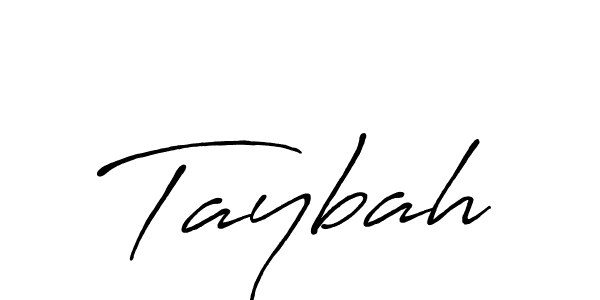 Use a signature maker to create a handwritten signature online. With this signature software, you can design (Antro_Vectra_Bolder) your own signature for name Taybah. Taybah signature style 7 images and pictures png