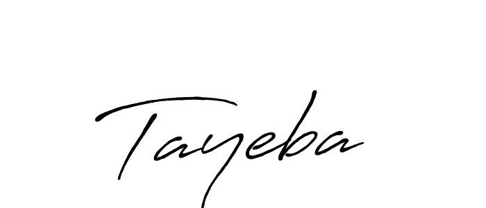 How to make Tayeba  name signature. Use Antro_Vectra_Bolder style for creating short signs online. This is the latest handwritten sign. Tayeba  signature style 7 images and pictures png