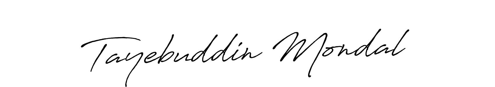 Make a beautiful signature design for name Tayebuddin Mondal. With this signature (Antro_Vectra_Bolder) style, you can create a handwritten signature for free. Tayebuddin Mondal signature style 7 images and pictures png