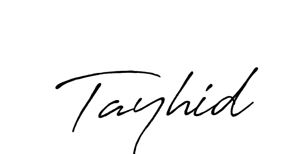 Create a beautiful signature design for name Tayhid. With this signature (Antro_Vectra_Bolder) fonts, you can make a handwritten signature for free. Tayhid signature style 7 images and pictures png
