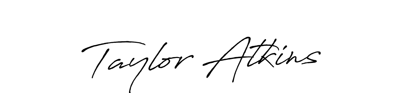 Taylor Atkins stylish signature style. Best Handwritten Sign (Antro_Vectra_Bolder) for my name. Handwritten Signature Collection Ideas for my name Taylor Atkins. Taylor Atkins signature style 7 images and pictures png