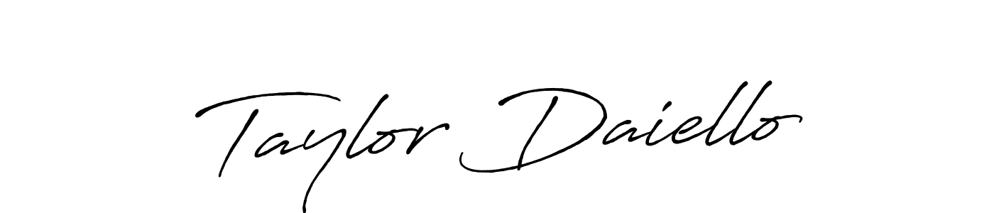 Design your own signature with our free online signature maker. With this signature software, you can create a handwritten (Antro_Vectra_Bolder) signature for name Taylor Daiello. Taylor Daiello signature style 7 images and pictures png