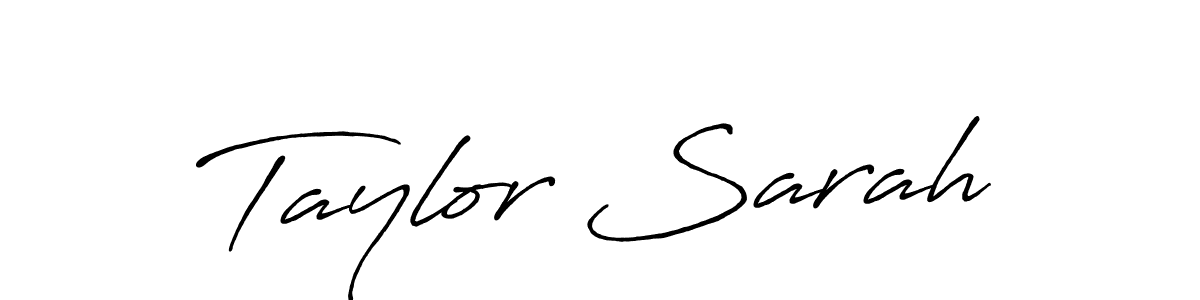 Taylor Sarah stylish signature style. Best Handwritten Sign (Antro_Vectra_Bolder) for my name. Handwritten Signature Collection Ideas for my name Taylor Sarah. Taylor Sarah signature style 7 images and pictures png