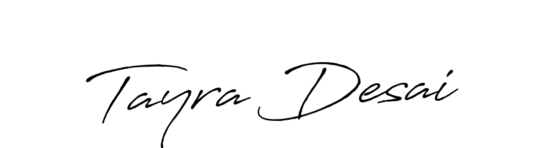 Once you've used our free online signature maker to create your best signature Antro_Vectra_Bolder style, it's time to enjoy all of the benefits that Tayra Desai name signing documents. Tayra Desai signature style 7 images and pictures png