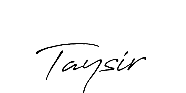 Design your own signature with our free online signature maker. With this signature software, you can create a handwritten (Antro_Vectra_Bolder) signature for name Taysir. Taysir signature style 7 images and pictures png