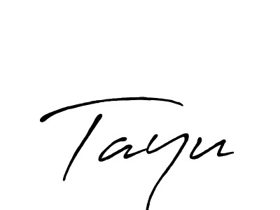 Make a beautiful signature design for name Tayu. With this signature (Antro_Vectra_Bolder) style, you can create a handwritten signature for free. Tayu signature style 7 images and pictures png