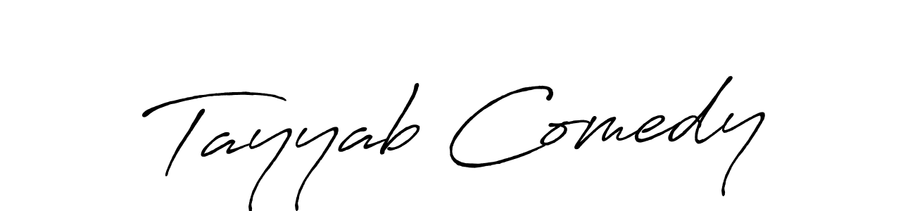 Create a beautiful signature design for name Tayyab Comedy. With this signature (Antro_Vectra_Bolder) fonts, you can make a handwritten signature for free. Tayyab Comedy signature style 7 images and pictures png