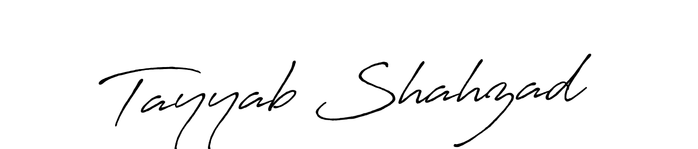 Make a beautiful signature design for name Tayyab Shahzad. With this signature (Antro_Vectra_Bolder) style, you can create a handwritten signature for free. Tayyab Shahzad signature style 7 images and pictures png