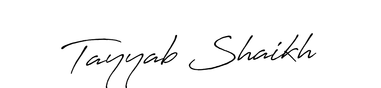 It looks lik you need a new signature style for name Tayyab Shaikh. Design unique handwritten (Antro_Vectra_Bolder) signature with our free signature maker in just a few clicks. Tayyab Shaikh signature style 7 images and pictures png