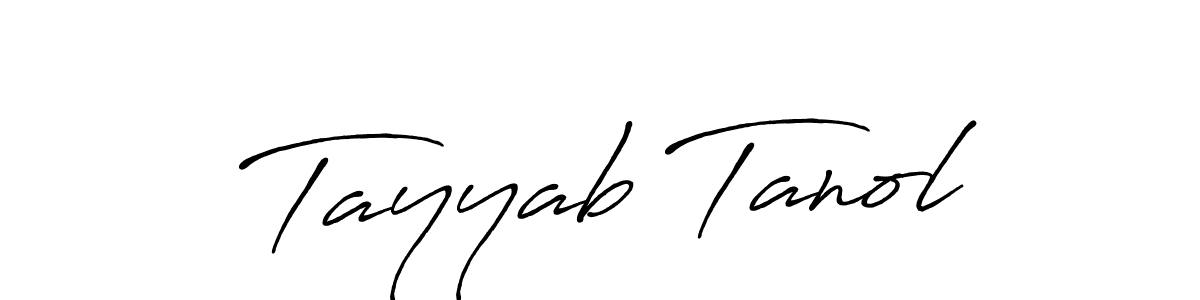 Similarly Antro_Vectra_Bolder is the best handwritten signature design. Signature creator online .You can use it as an online autograph creator for name Tayyab Tanol. Tayyab Tanol signature style 7 images and pictures png