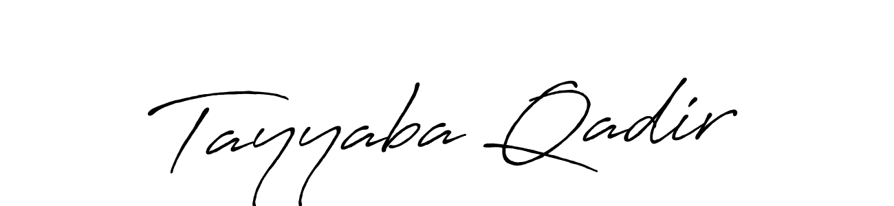 How to make Tayyaba Qadir signature? Antro_Vectra_Bolder is a professional autograph style. Create handwritten signature for Tayyaba Qadir name. Tayyaba Qadir signature style 7 images and pictures png