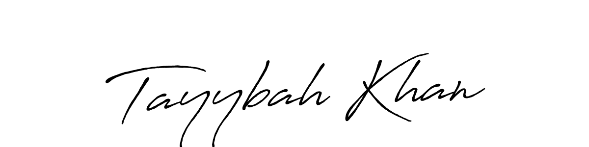 How to make Tayybah Khan name signature. Use Antro_Vectra_Bolder style for creating short signs online. This is the latest handwritten sign. Tayybah Khan signature style 7 images and pictures png