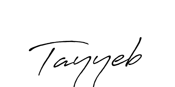 Use a signature maker to create a handwritten signature online. With this signature software, you can design (Antro_Vectra_Bolder) your own signature for name Tayyeb. Tayyeb signature style 7 images and pictures png