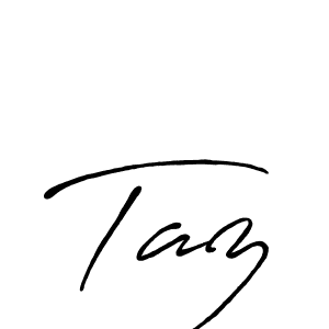 Make a beautiful signature design for name Taz. With this signature (Antro_Vectra_Bolder) style, you can create a handwritten signature for free. Taz signature style 7 images and pictures png