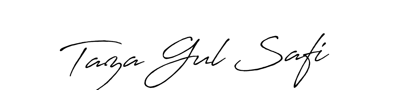 Taza Gul Safi stylish signature style. Best Handwritten Sign (Antro_Vectra_Bolder) for my name. Handwritten Signature Collection Ideas for my name Taza Gul Safi. Taza Gul Safi signature style 7 images and pictures png